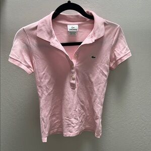 Lacoste Women's Pink Polo Shirt